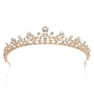 SWEETV Crystal Wedding Tiara for Bride & Flower Girls - Princess Tiara Headband